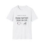 Phone Battery On Cue T-Shirt
