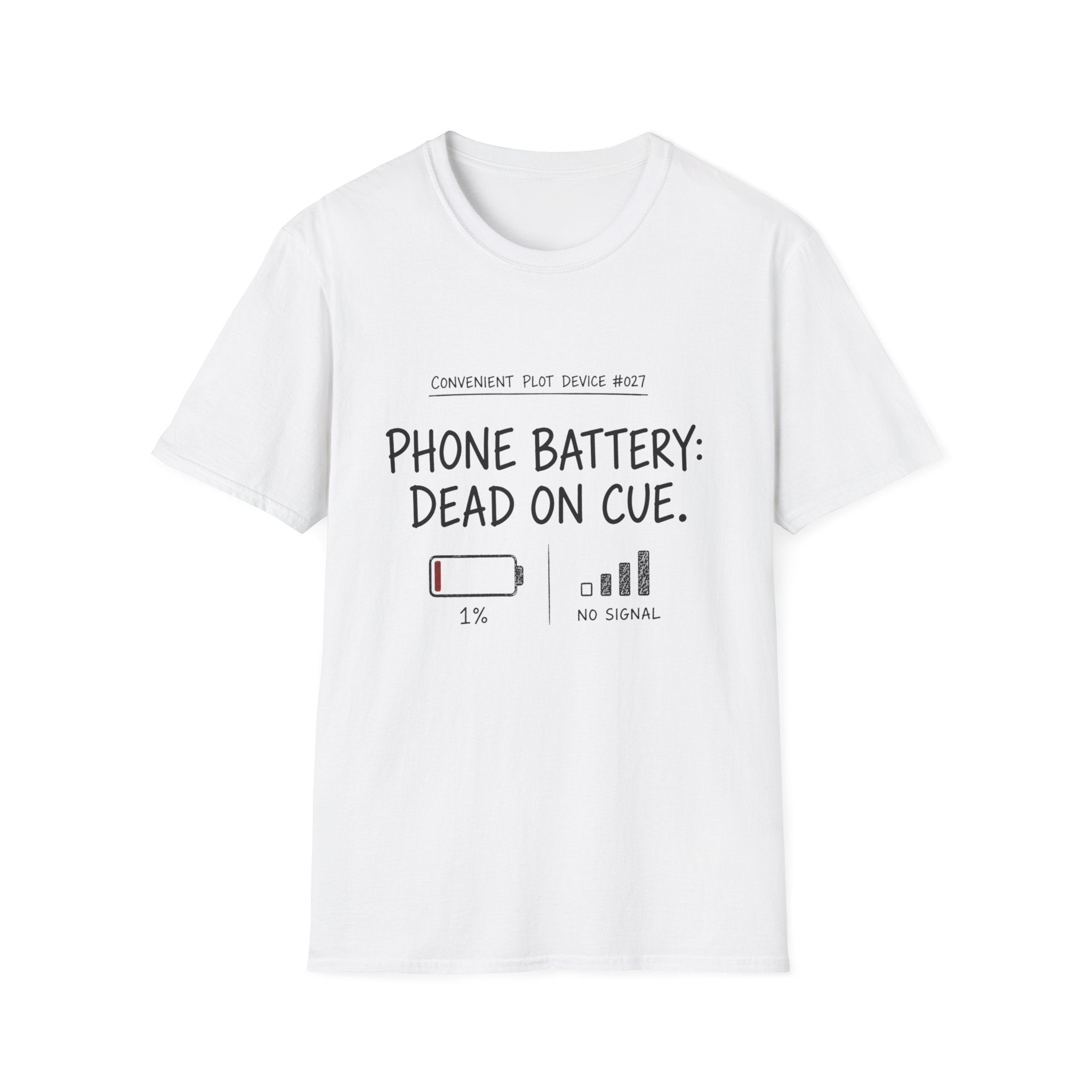 Phone Battery On Cue T-Shirt