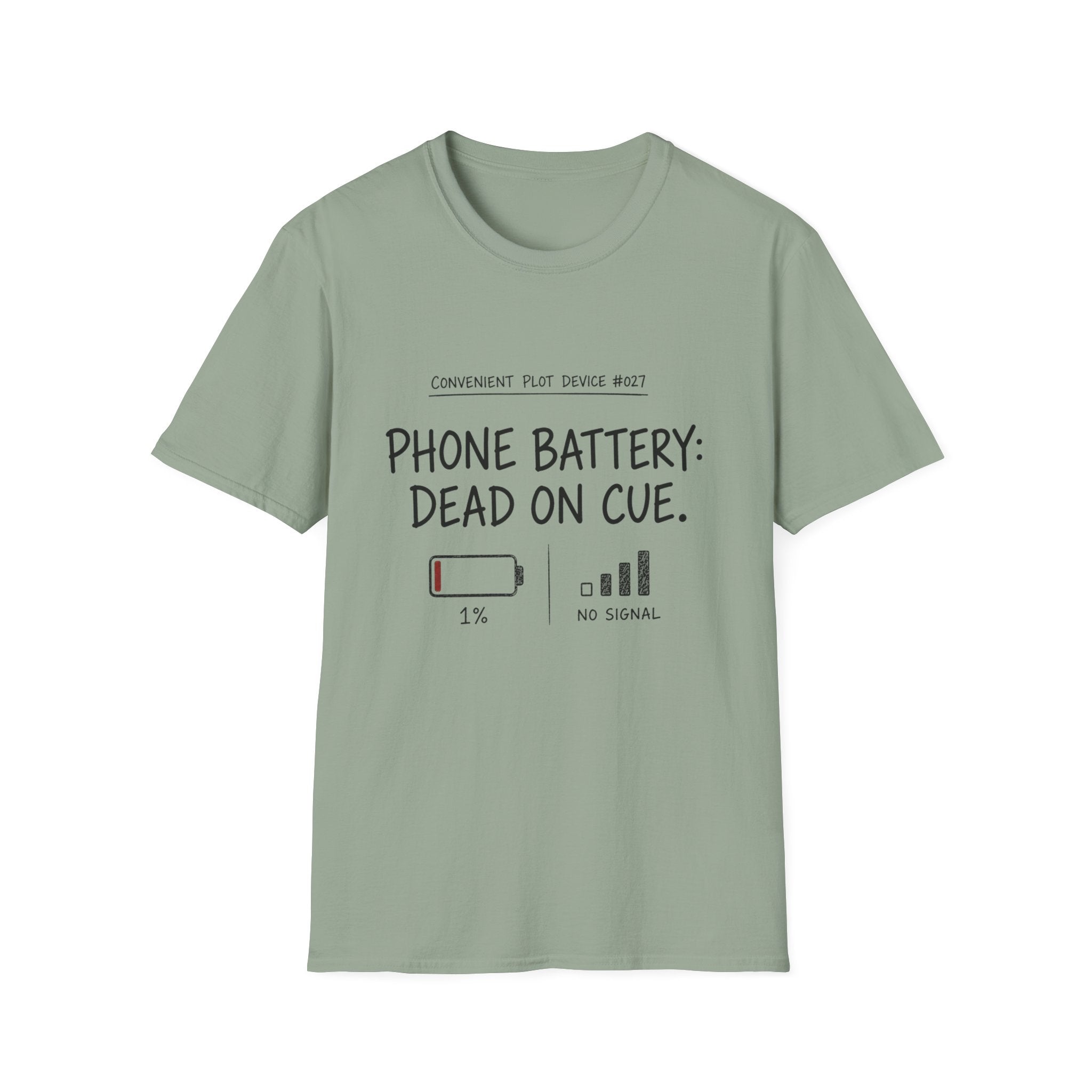 Phone Battery On Cue T-Shirt