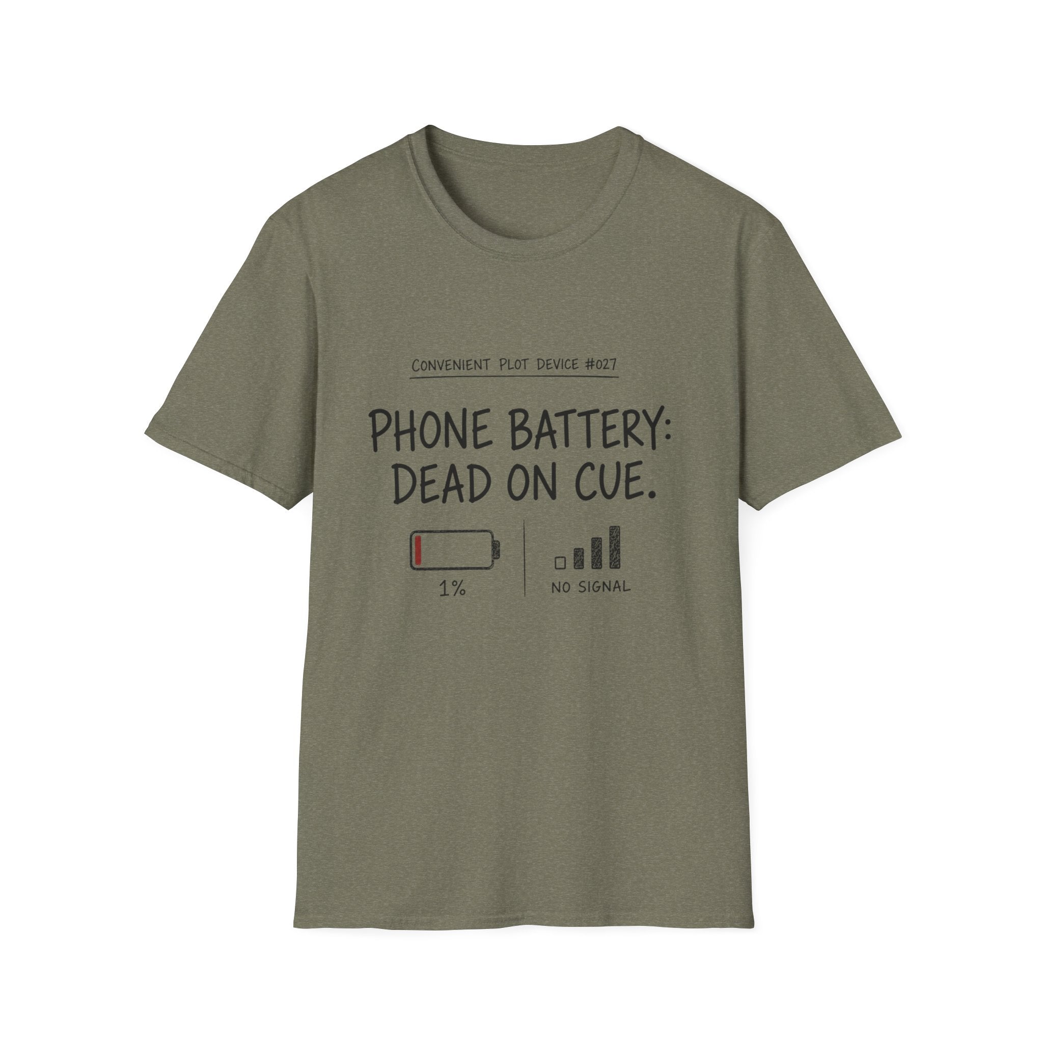 Phone Battery On Cue T-Shirt
