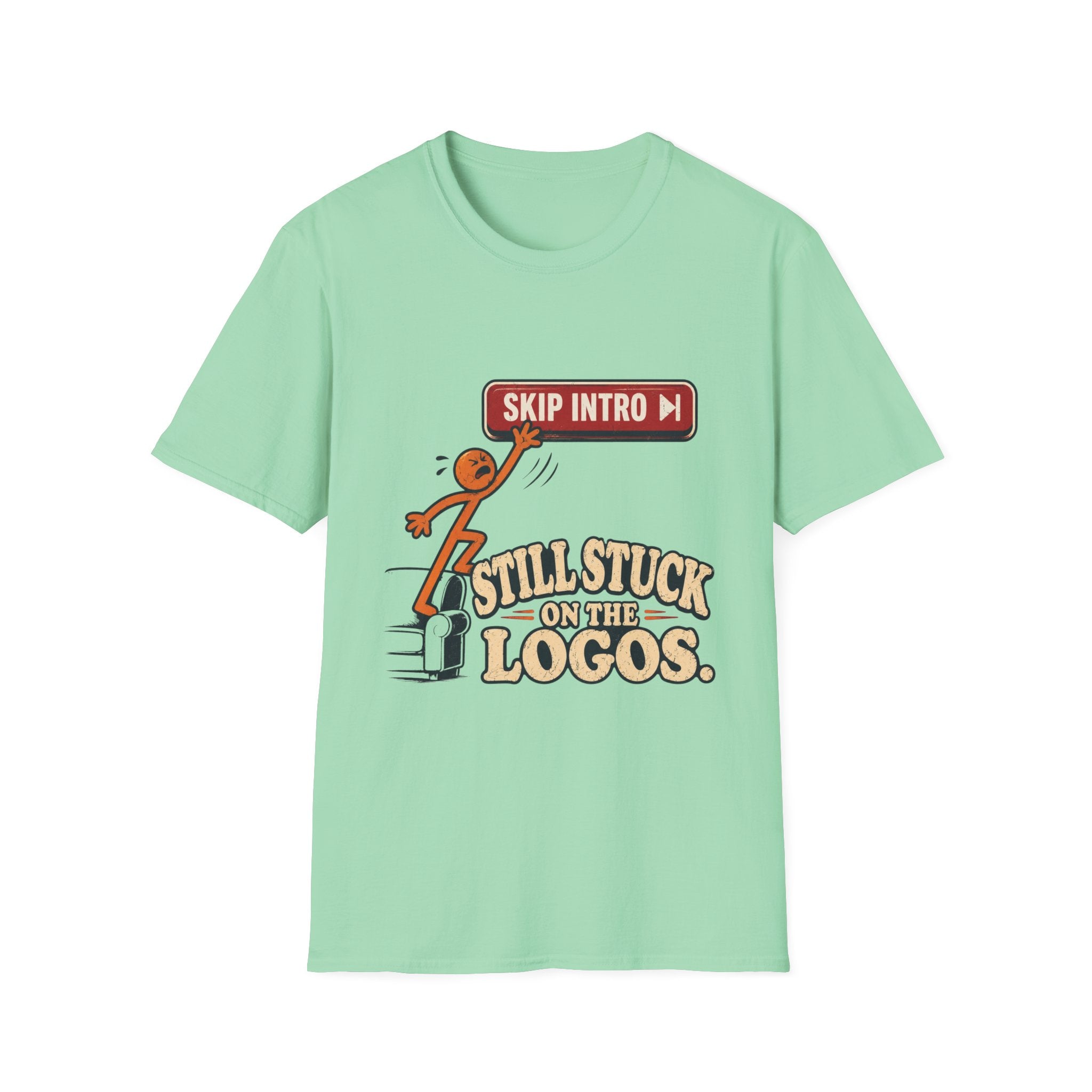 Skip Intro Stuck On Logos T-Shirt
