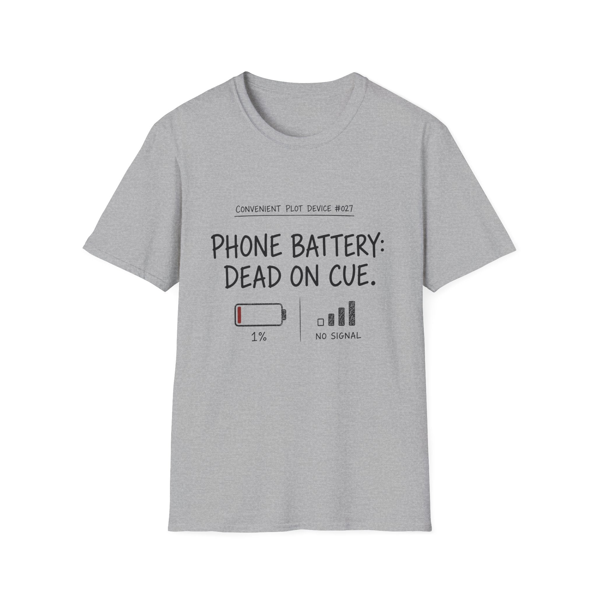 Phone Battery On Cue T-Shirt