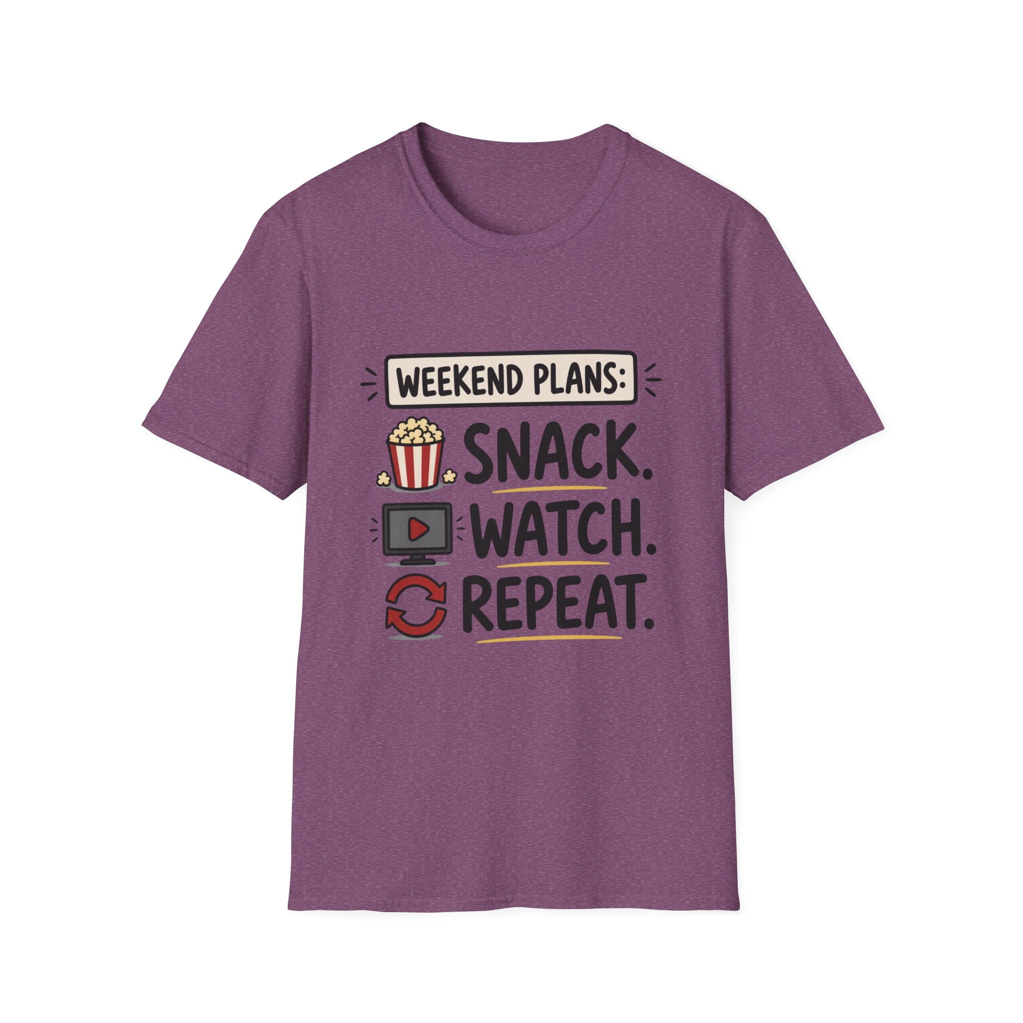 Weekend Plans Snack Watch Repeat T-Shirt