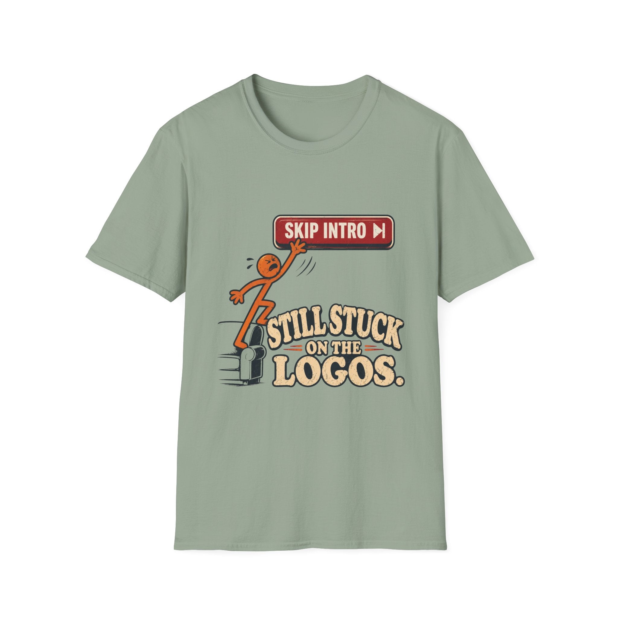 Skip Intro Stuck On Logos T-Shirt
