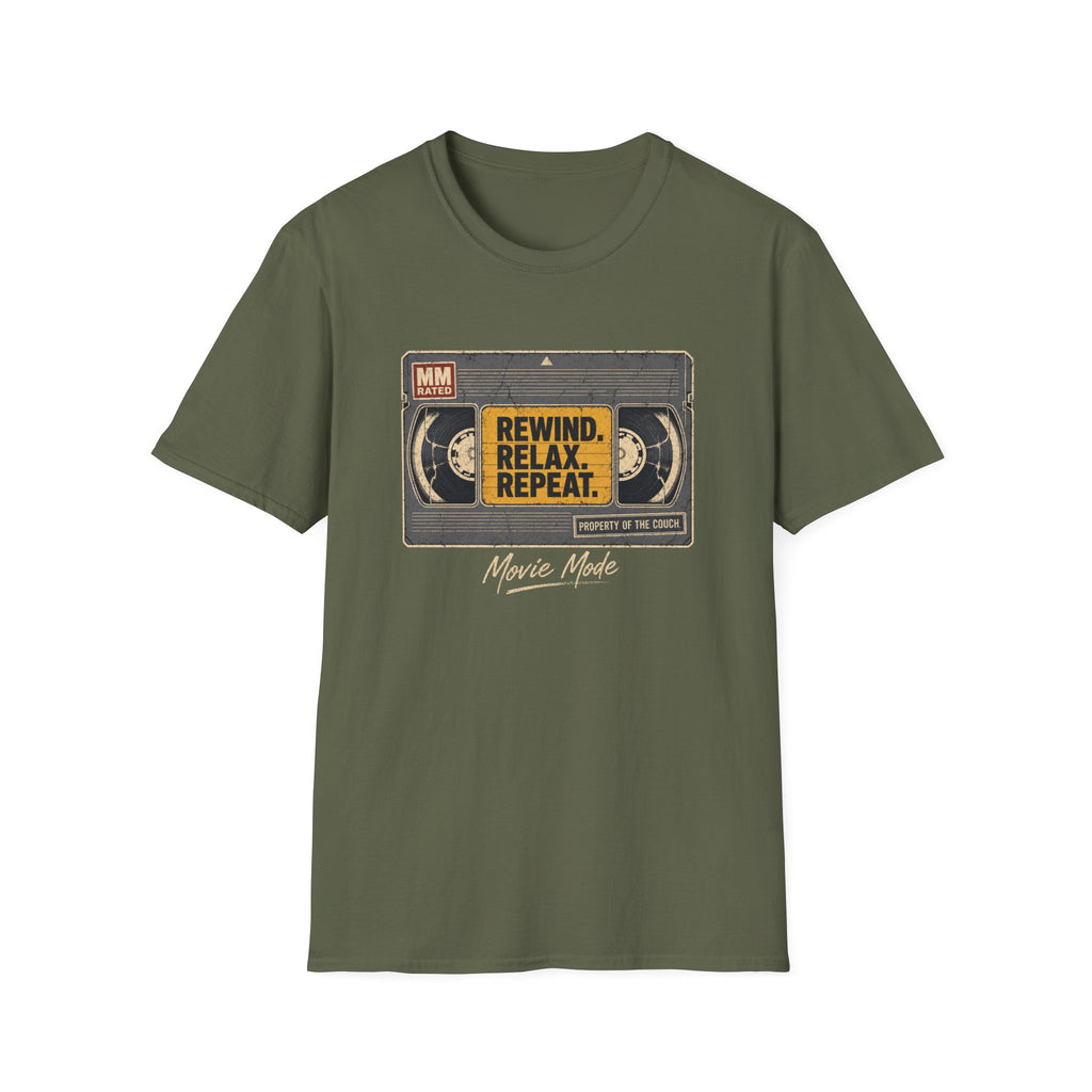 Rewind Relax Repeat Movie Mode T-Shirt