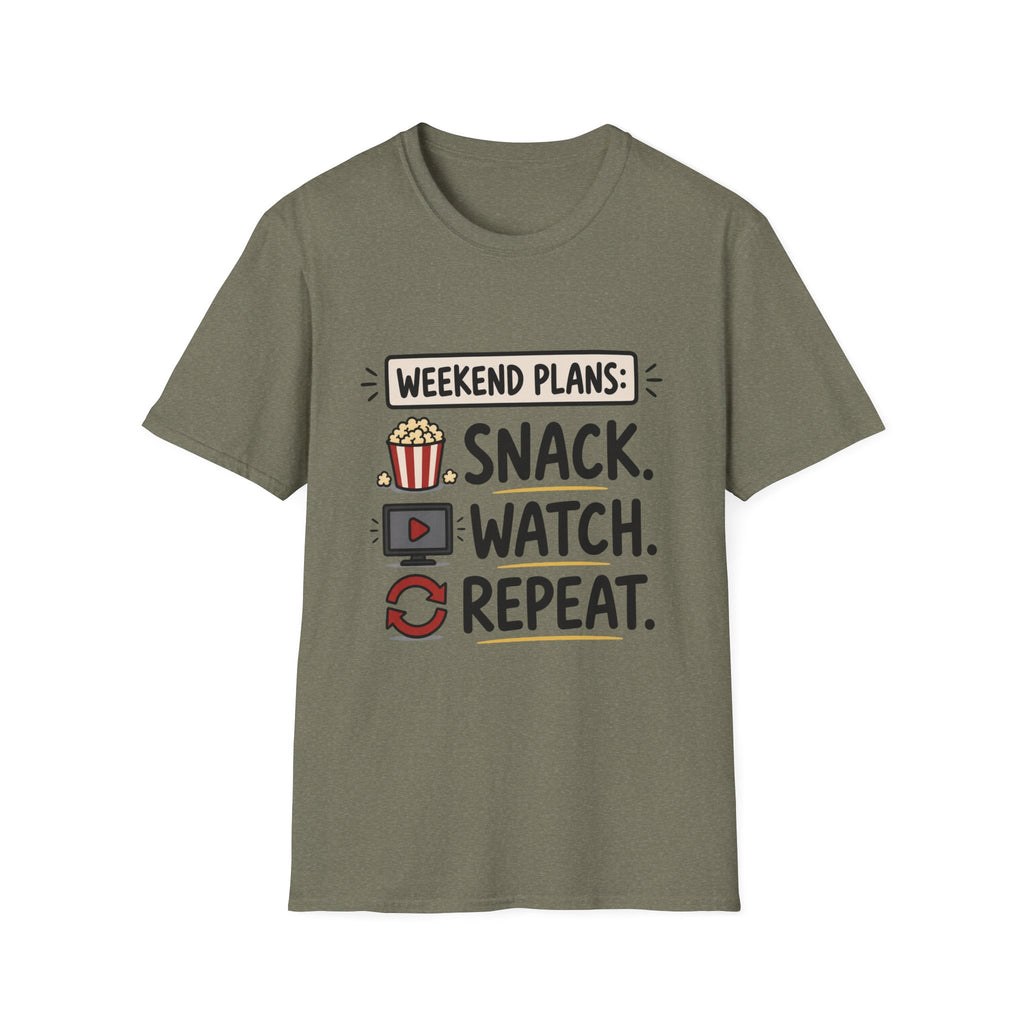 Weekend Plans Snack Watch Repeat T-Shirt