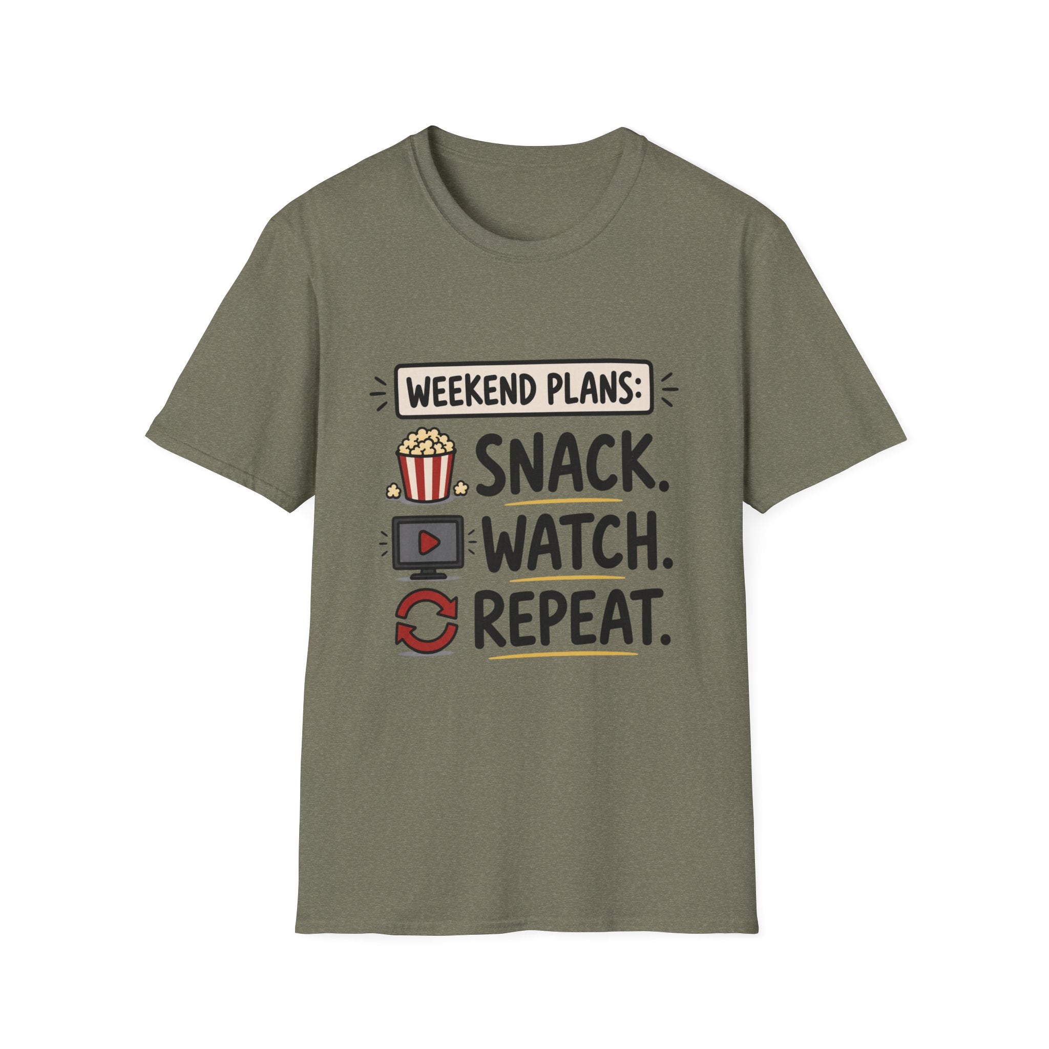 Weekend Plans Snack Watch Repeat T-Shirt